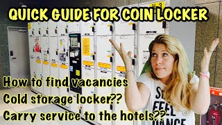Quick guide for coin locker in Japan.