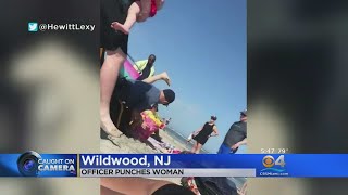 Police Officer Punches Woman In New Jersey Beach Arrest Video