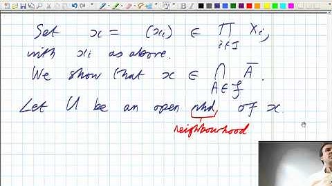 Lecture 9a: Functional Analysis - Infinite products and Tychonoff