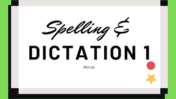 Spelling and Dictation Words✍ Learn English ESL
