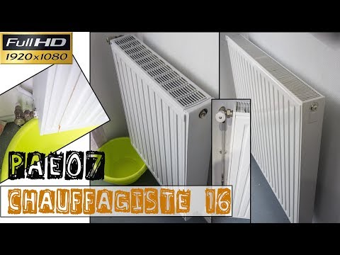 Chauffagiste16-PAE07-Remplacement d'un radiateur acier qui est percé-Le nouveau radiateur pèse 53 kg