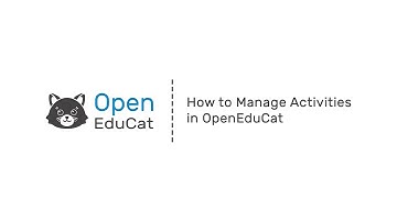 How to Manage Activities in OpenEduCat
