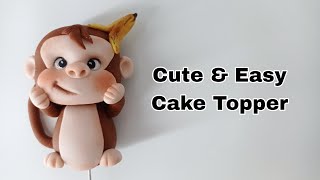 Cute and Easy Monkey Cake Topper