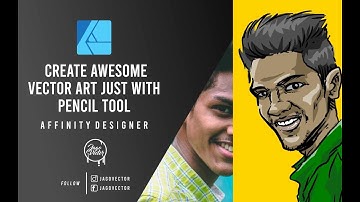 HOW I DRAWING VECTOR FACE  WITH JUST USE PENCIL TOOL | AFFINITY DESIGNER