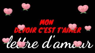 message d'amour mignon. : devoir d'aimer