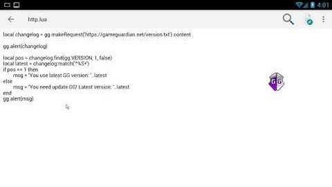 Sample script with API call makeRequest - GameGuardian