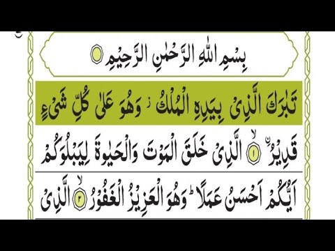 Mulq SURAH MULQ | TILAWAT BY QARI AYYUB ALI OFFICIAL - YouTube