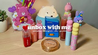 ☁️ makeup haul unboxing | colorgram, peripera & ahc 💗