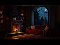 Bedroom Haven Thunderstorm Fireplace Dimmed Lights 