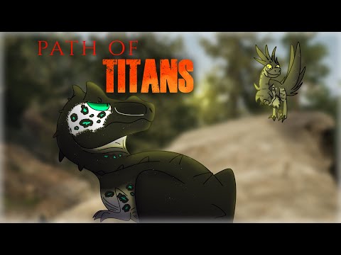 PATH OF TITANS - Дейноних ломает кабину Цератозавру!