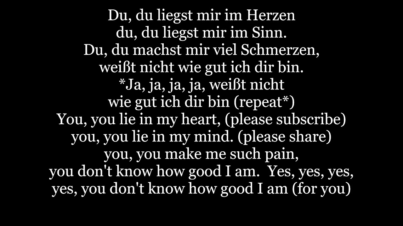 To Be Loved Lyrics Deutsch