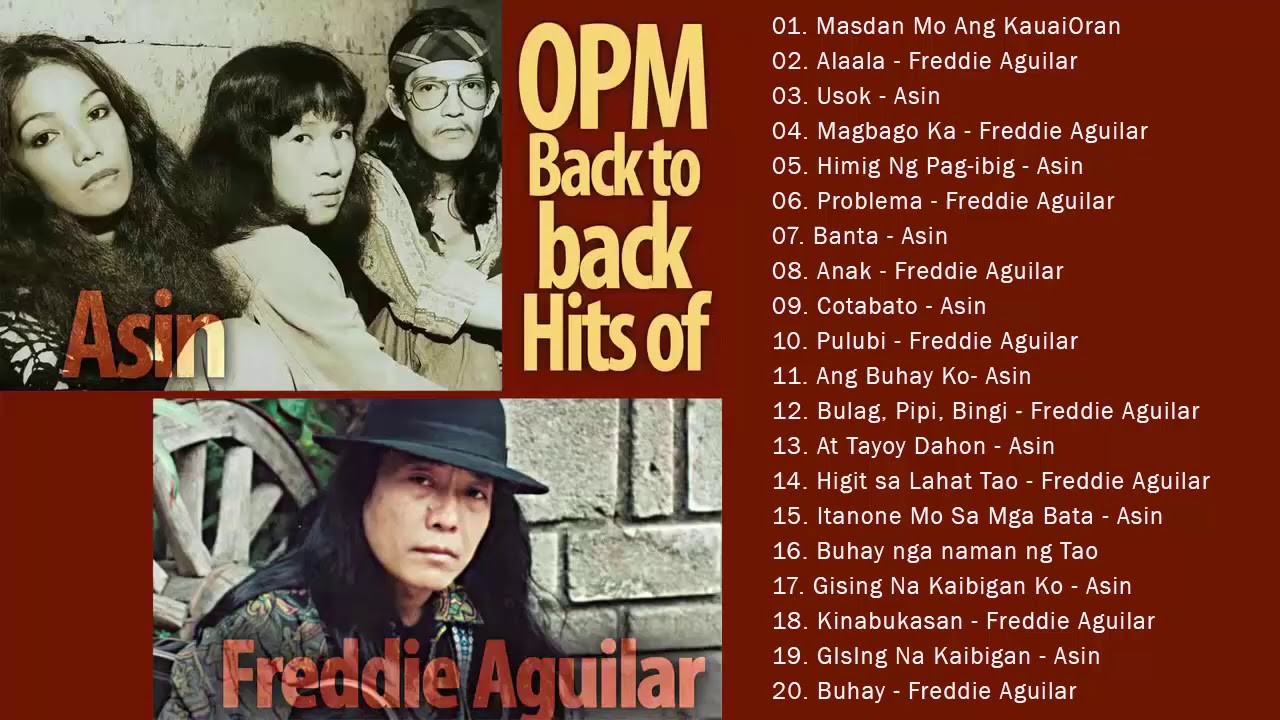 Asin, Freddie Aguilar Greatest Hits NON-STOP || Freddie Aguilar, Asin tagalog Love Songs Of All Time