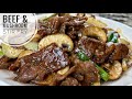 Beef and mushroom recipe  easy tender and juicy beef and vegetable stir fry