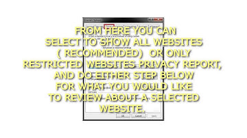 How to View the Webpage Privacy Report in Internet Explorer