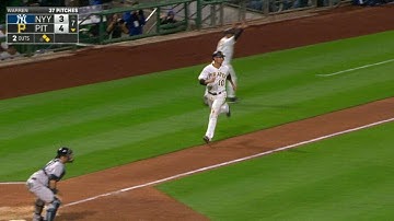 NYY@PIT: Mercer scores from first base on an error