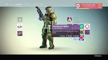Destiny Nepal Relief Shader & Emblem