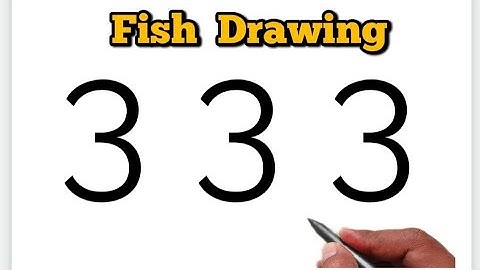 How to Draw a Cute Fish Using Number 3 🐟 | Easy & Fun Drawing Trick
