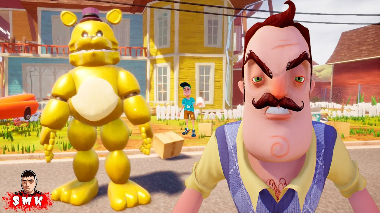 ШОУ ПРИВЕТ СОСЕД!МОЙ СОСЕД МИШКА ФРЕДДИ 3 АКТ!ИГРА HELLO NEIGHBOR ПРОХОЖДЕНИЕ МОДА Fredbear Runaway!