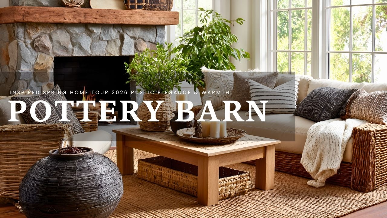 Pottery Barn Inspired Spring Home Tour 2026 Rustic Elegance & Warmth