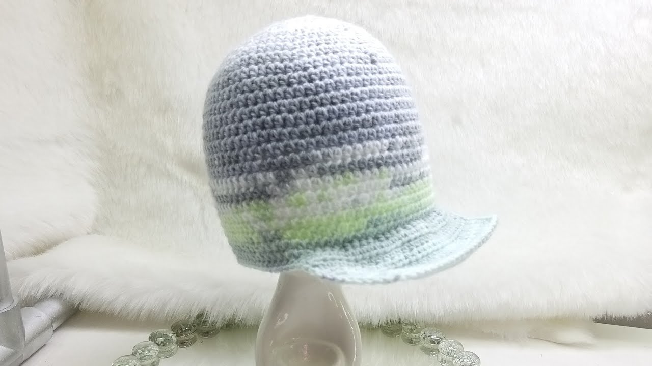 Gorro con visera tejido a crochet YouTube