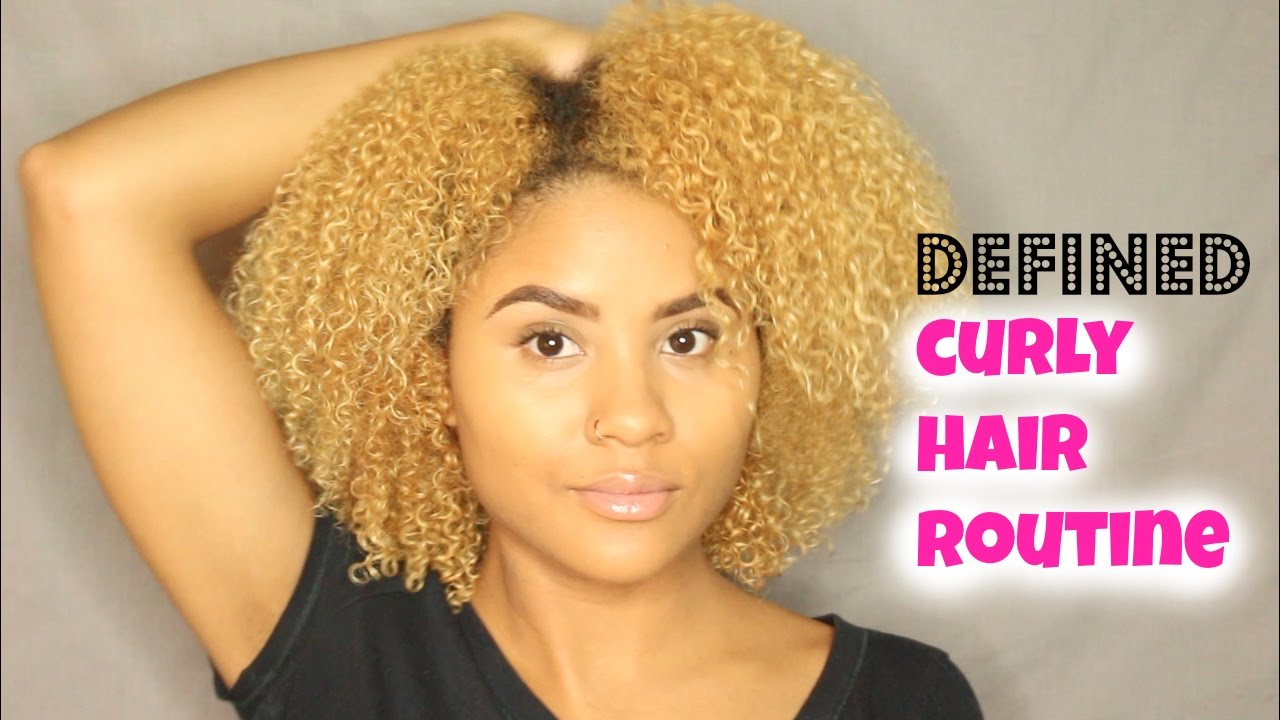 DEFINED CURLY HAIR ROUTINE WASH N GO | CURLSFOTHEGIRLS - YouTube
