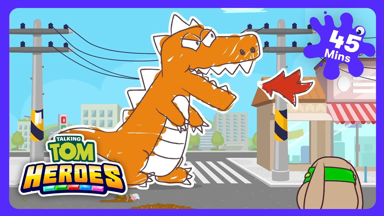 Talking Tom - Ateş Püskürten Dinozor! | Çocuk Çizgi Film | WildBrain Kahraman Kulesi