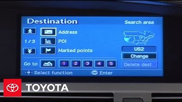2005 - 2007 Avalon How-To: Navigation System - Input Point Of Interest | Toyota