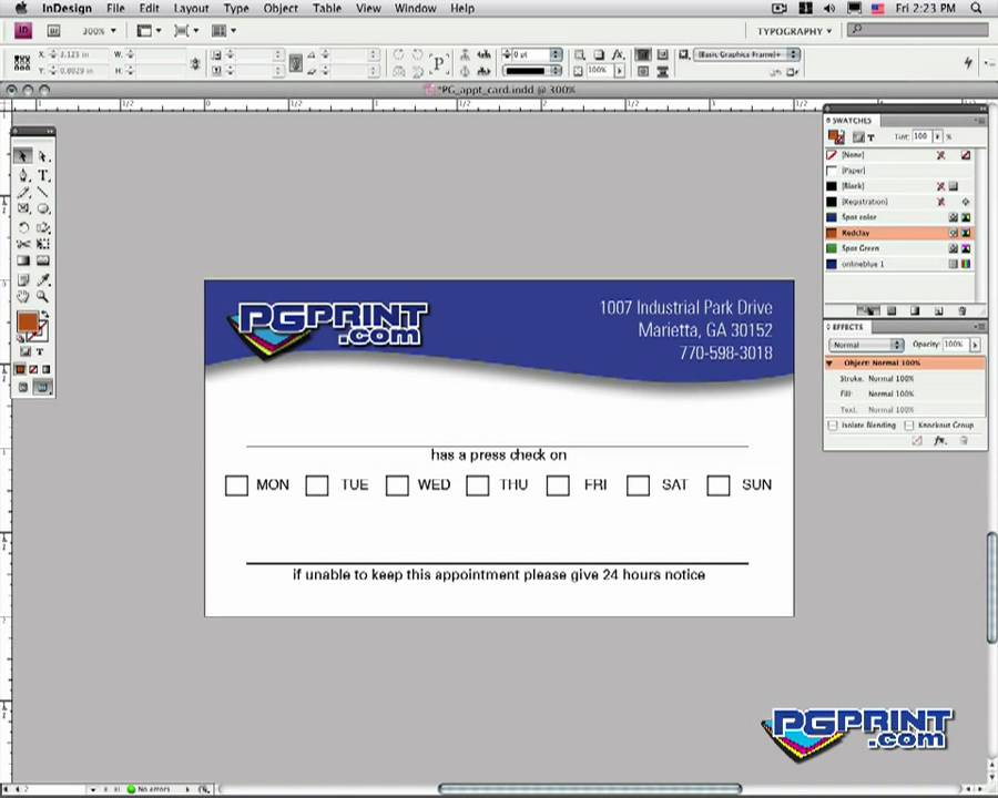 Appointment Card Design YouTube