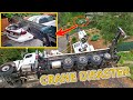 Crane falls over house - crushes car in driveway