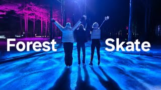 Forest Ice Skating In The Night Trois-Rivières
