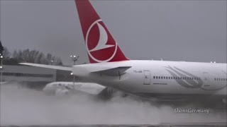 Turkish 777 Bad Weather Flight Test w/ Reject TakeOff @ KPAE Paine Field