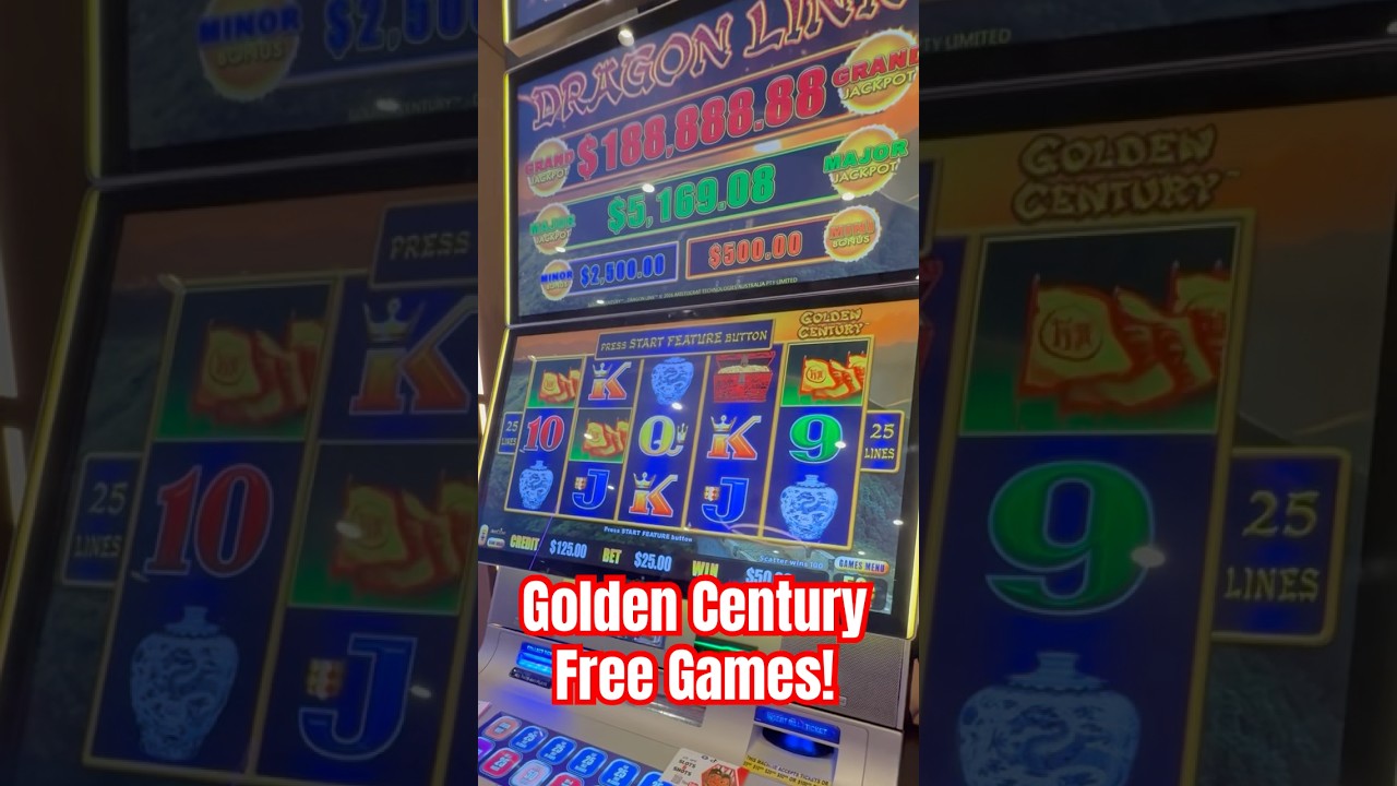 link vào tha bet GOLDEN CENTURY FREE GAMES! $25 bet slots dragonlink jackpot casino gambling winning bonus