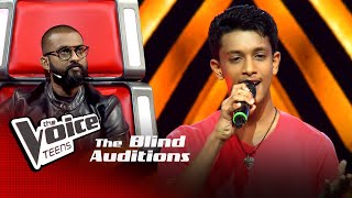 Sachintha Deshan | Kimada Nawe (කිමද නාවේ) | Blind Auditions | The Voice Teens Sri Lanka