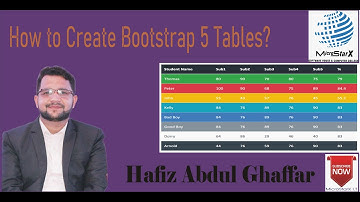 How to Create  Beautiful Bootstrap 5 Tables? | Hafiz Abdul Ghaffar | MicroStarX