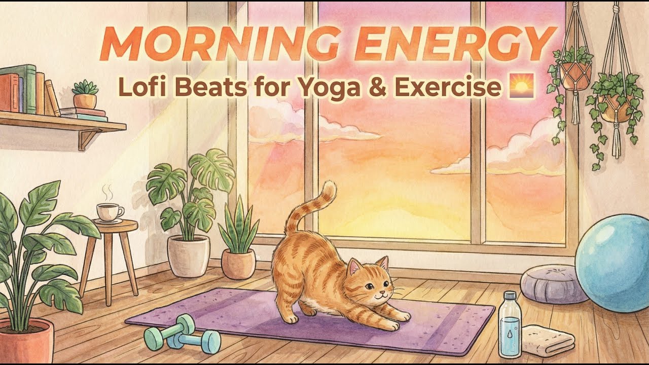 Morning Energy Lofi 🌅 Yoga & Exercise Beats for Positive Start 3 Hours早晨瑜珈音樂 開啟美好的一天 無廣告