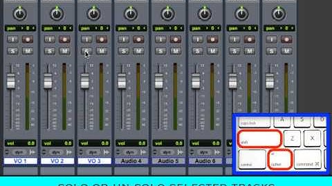 Pro Tools Shortcut - Do To Selected Tracks