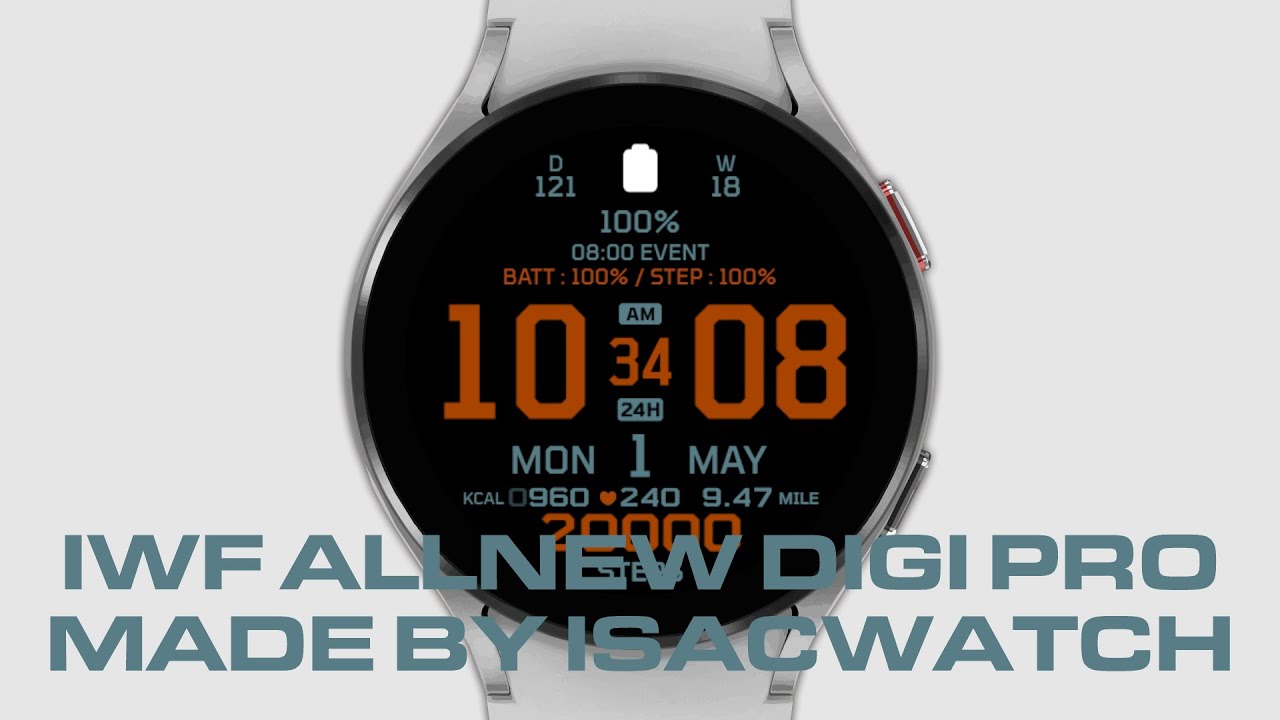 IWF AllNew Digi Pro watchface for wear OS YouTube