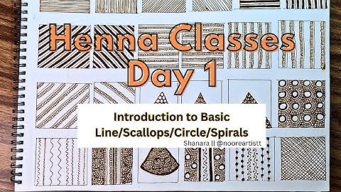 Mehandi Classes Day 1 | introduction to Basic Henna Elements | Mehndi Class for beginners 