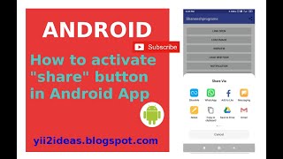 How to activate share button in android app