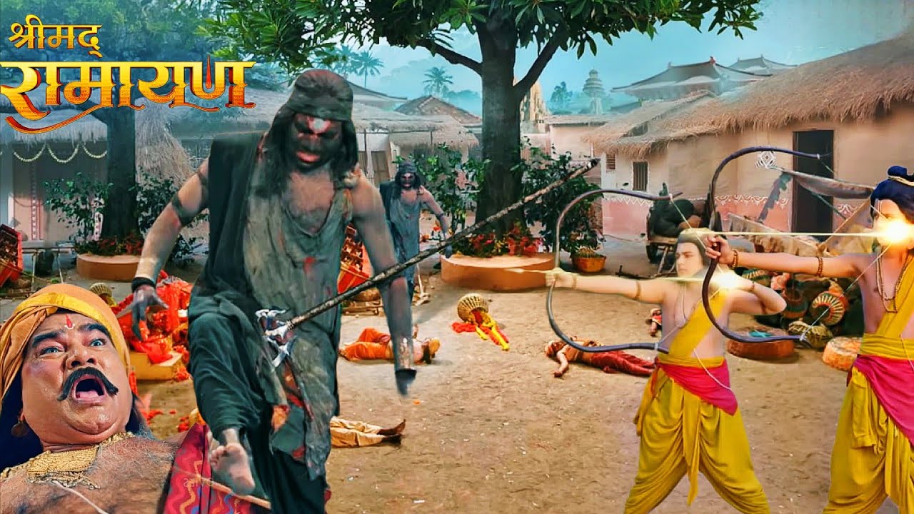 गाँव वालों पर किया असुर ने हमला, लव-कुश ने मार भगाया || Shrimad Ramayan | Full Episode ||