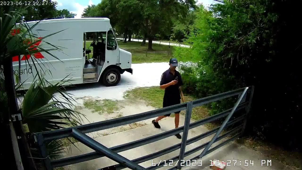 FedEx dropping off fragile item. YouTube