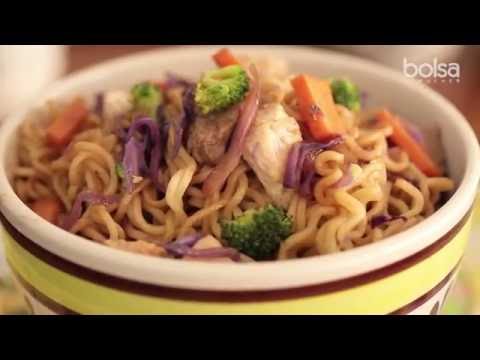 Receita de macarrão da cozinha Oriental