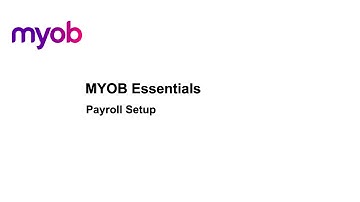 MYOB Essentials - Payroll Setup