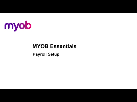 MYOB Essentials - Payroll Setup