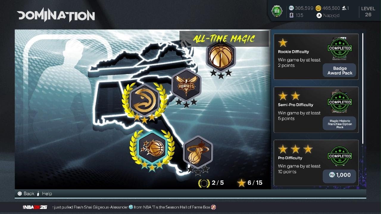 NBA 2K26 MyTEAM All-Time Domination All-Time Magic Crest