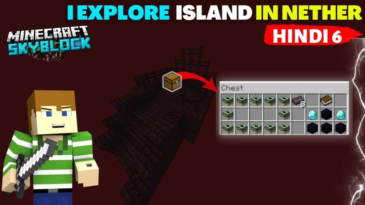 I Explore All Island In Nether | minecraft skyblock video | 😈 - YouTube