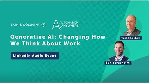 Automation Anywhere Generative AI Talks Audio Event on #linkedin #automationanywhere #rpa #ai