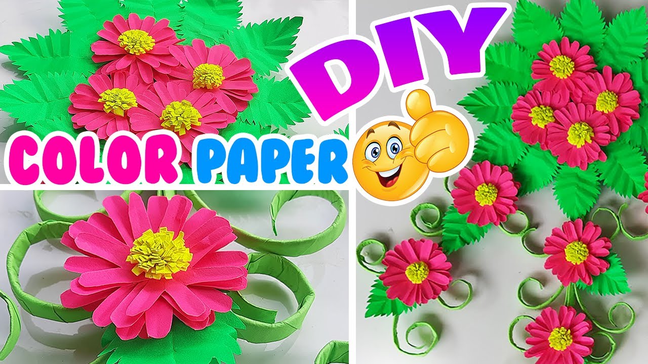 Color Paper Wall Hanging Wall Hanging Flower Best Wall