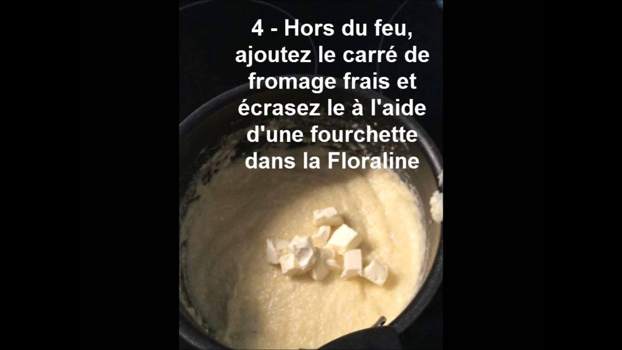 Recette Puree De Floraline Au Jambon Et Au Fromage Frais Youtube