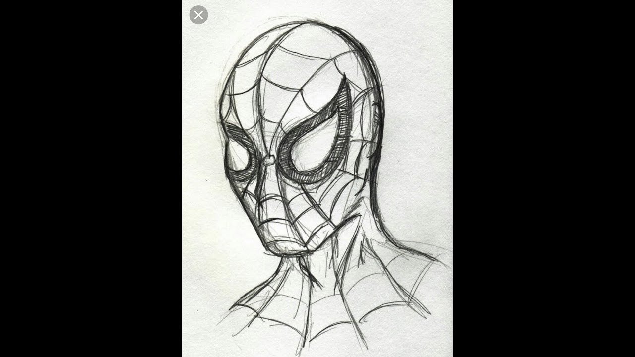 HOW TO DRAW SPIDERMAN PENCIL SKETCH. EASY DRAWING TUTORIAL ...